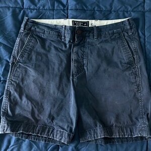 Abercrombie & Fitch Men’s Stretch Chino Shorts Size 33 Navy Casual